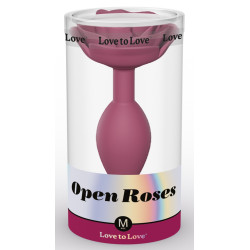 Love to Love Plug anal bijou Open Roses M 8 x 3.3cm Rose